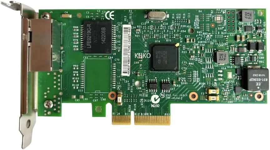 کارت شبکه دو پورت گیگابیتی PCI-E RJ4 مدل I350-T2 AM4 با سرعت 1000M