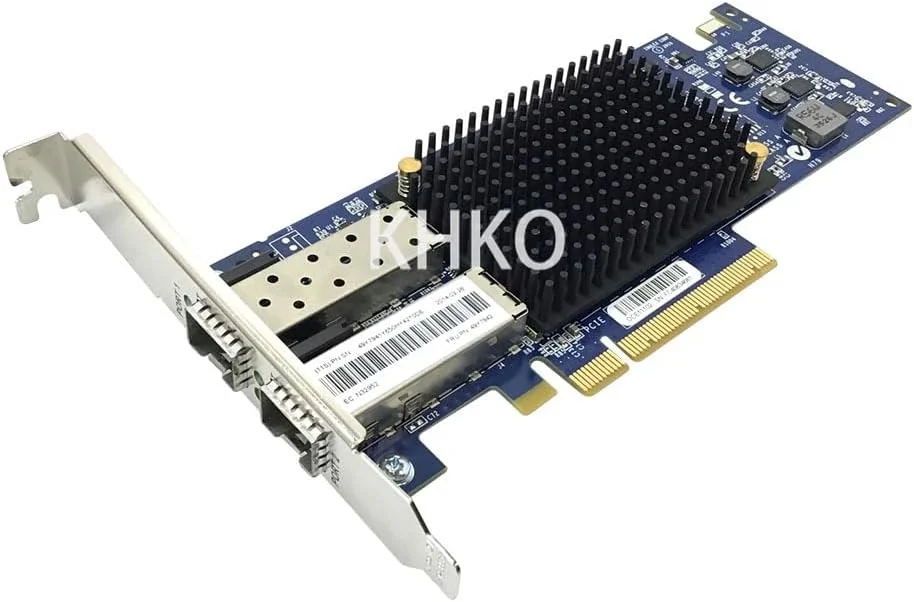 کارت شبکه سرور اترنت دو پورت 10GB SFP+ مدل Original OCE11102 PCI-e 49Y7942 برای X3550 X3650 X3850 X5