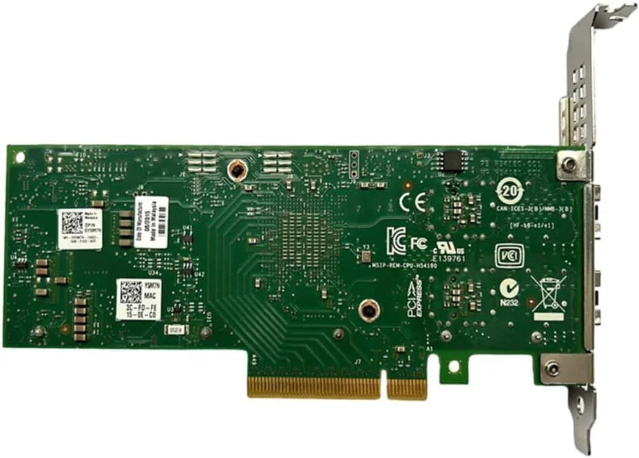 آداپتور شبکه دو پورت SFP PCIe اورجینال Y5M7N 10Gbps کارت شبکه اترنت دو پورت 10 گیگابیتی فیبر سرور 0Y5M7N (بافل کوتاه) آداپتور شبکه دو پورت SFP PCIe اورجینال Y5M7N 10Gbps کارت شبکه اترنت دو پورت 10 گیگابیتی فیبر سرور 0Y5M7N (بافل کوتاه)