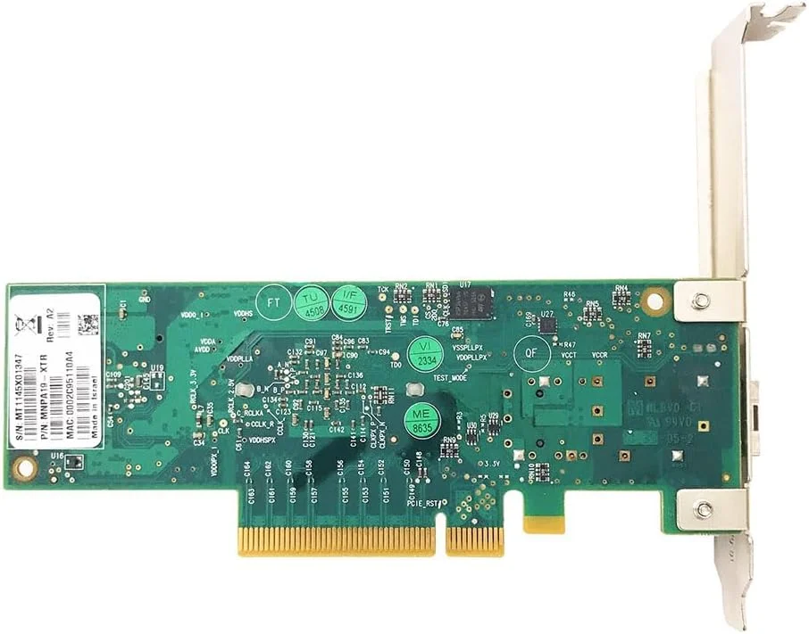 کارت شبکه فیبر نوری 10G مدل MNPA19-XTR 671798-001 PCIe X8 SFP+ آداپتور تک پورت سرور 10GB ConnectX-2 EN 10Gbe (بافل کوتاه) کارت شبکه فیبر نوری 10G مدل MNPA19-XTR 671798-001 PCIe X8 SFP+ آداپتور تک پورت سرور 10GB ConnectX-2 EN 10Gbe (بافل کوتاه)