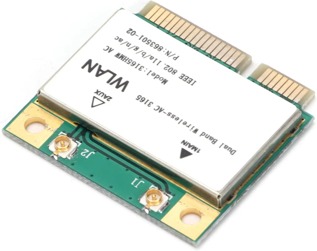 کارت شبکه وای فای POMK، بلوتوث 4.0 دو بانده بی سیم 802.11a/b/g/n/ac مینی PCIE، آداپتور شبکه وای فای، لوازم جانبی کامپیوتر، پشتیبانی از سیستم Win7/Win8/Win10/Linux