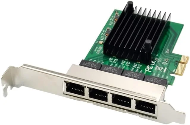 کارت شبکه سرور 4 پورت REALTEK RTL8111F چیپست PCIe X1 چهار پورت سیمی گیگابیتی اترنت 10/100/1000Mbps