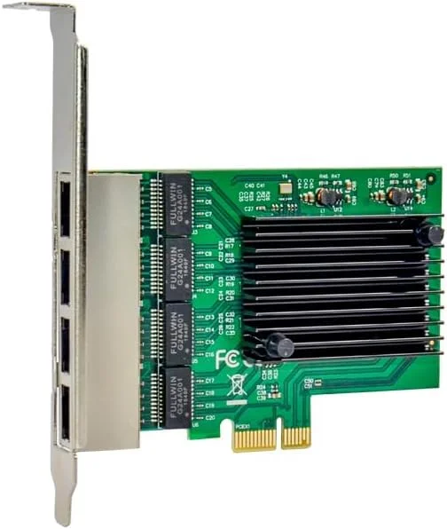 کارت شبکه سرور 4 پورت REALTEK RTL8111F چیپست PCIe X1 چهار پورت سیمی گیگابیتی اترنت 10/100/1000Mbps