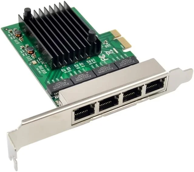 کارت شبکه سرور 4 پورت REALTEK RTL8111F چیپست PCIe X1 چهار پورت سیمی گیگابیتی اترنت 10/100/1000Mbps
