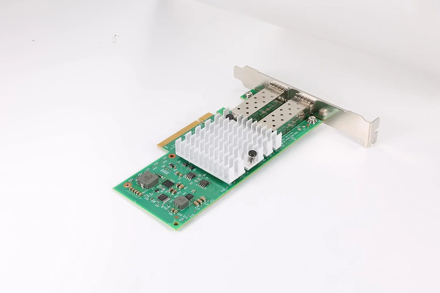 کارت شبکه اترنت همگرا QSFPTEK 10G، کارت شبکه سرور 2 پورت SFP با چیپست Intel 82599ES آداپتور اترنت 10 گیگابیت بر ثانیه، کارت NIC LAN PCI-E پشتیبانی از Windows Server/Linux/VMware