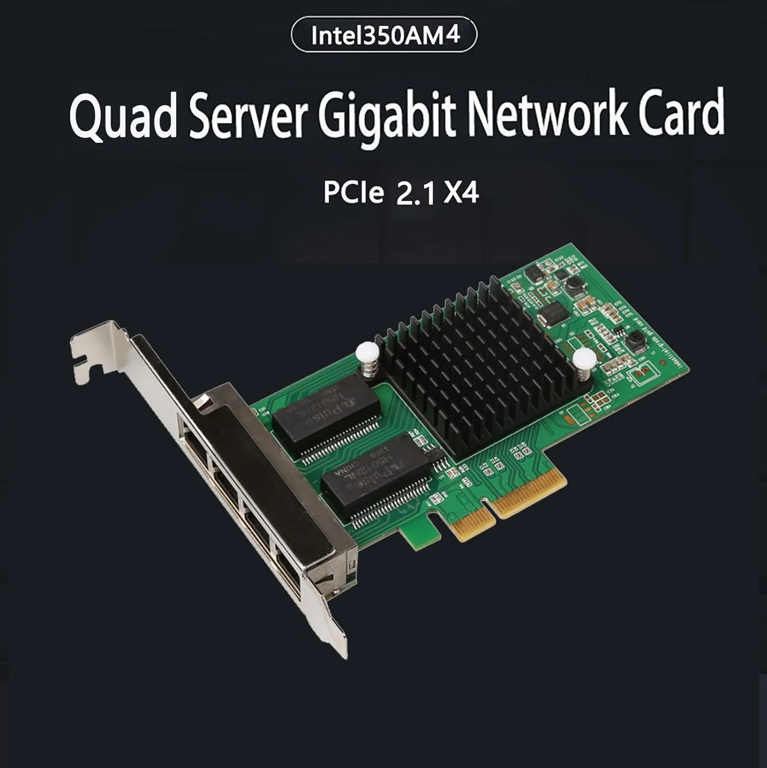 کارت شبکه گیگابیتی چهار پورت با تراشه Intel I350، کارت شبکه 1 گیگابیتی قابل مقایسه با Intel I350-T4 NIC، 4 پورت RJ45، PCI Express 2.1 X4، کارت اترنت با پروفایل پایین برای ویندوز/ویندوز سرور/لینوکس