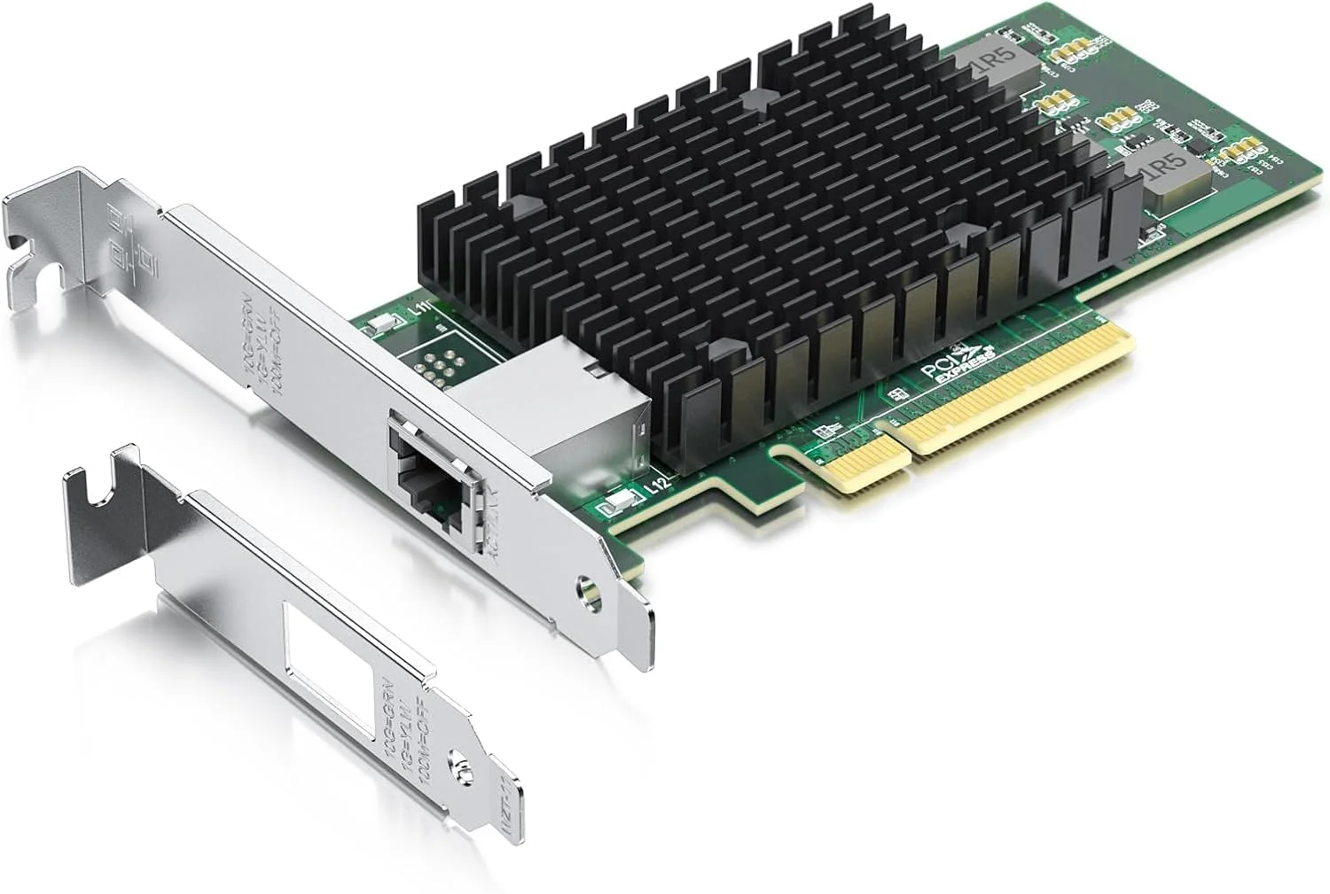 کارت شبکه 10 گیگابیت REDLUX با چیپ Intel X540، تک پورت RJ45، مقایسه با Intel X540-T1، PCIE 2.0 X8، پشتیبانی از Windows/Windows Server/Linux/Vmware Esxi