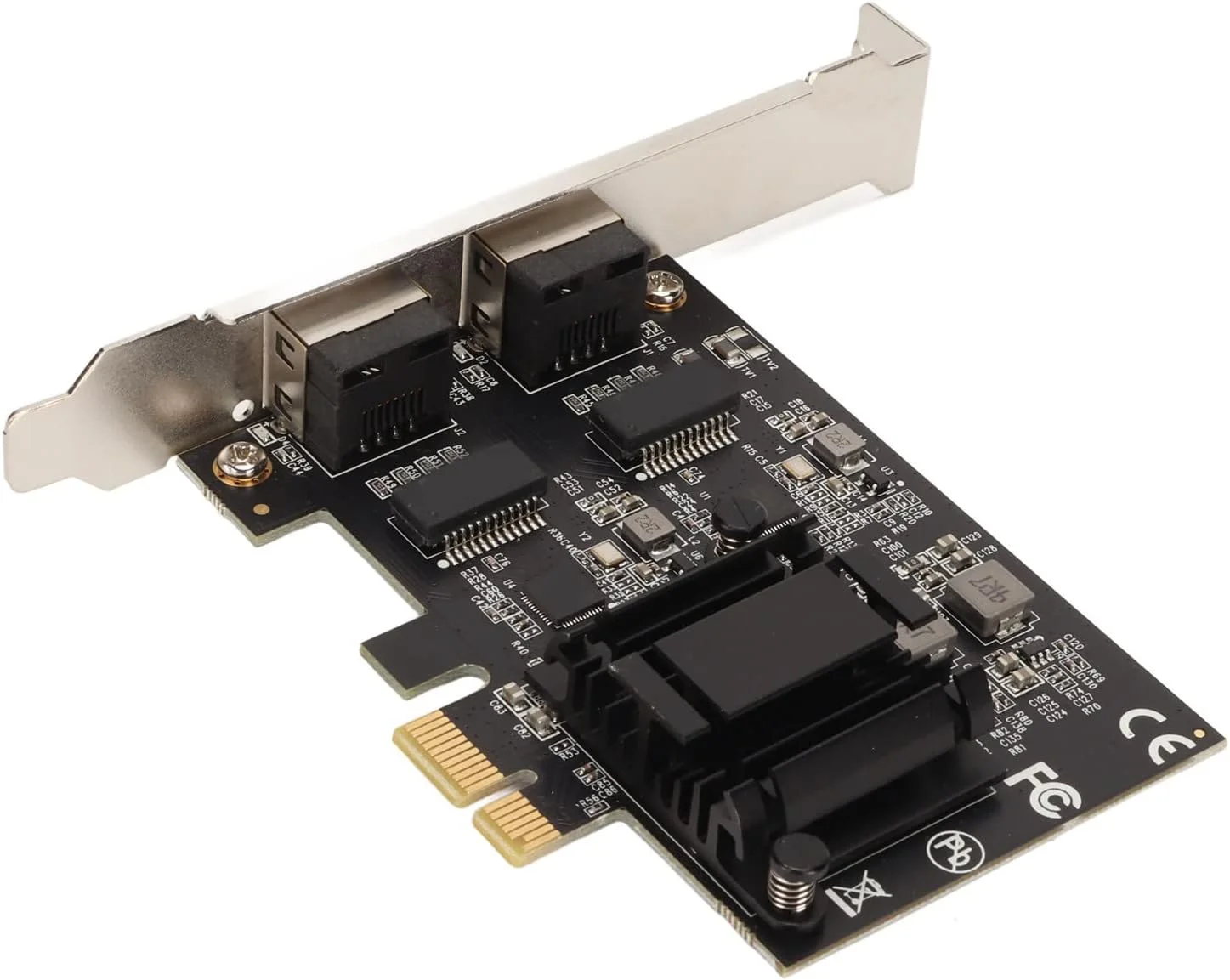 کارت شبکه PCIe دو پورت با تراشه RTL8125BG، انتقال 2.5 گیگابیت بر ثانیه برای سرورهای دسکتاپ، سازگاری گسترده، چند منظوره، آداپتور اترنت پرسرعت