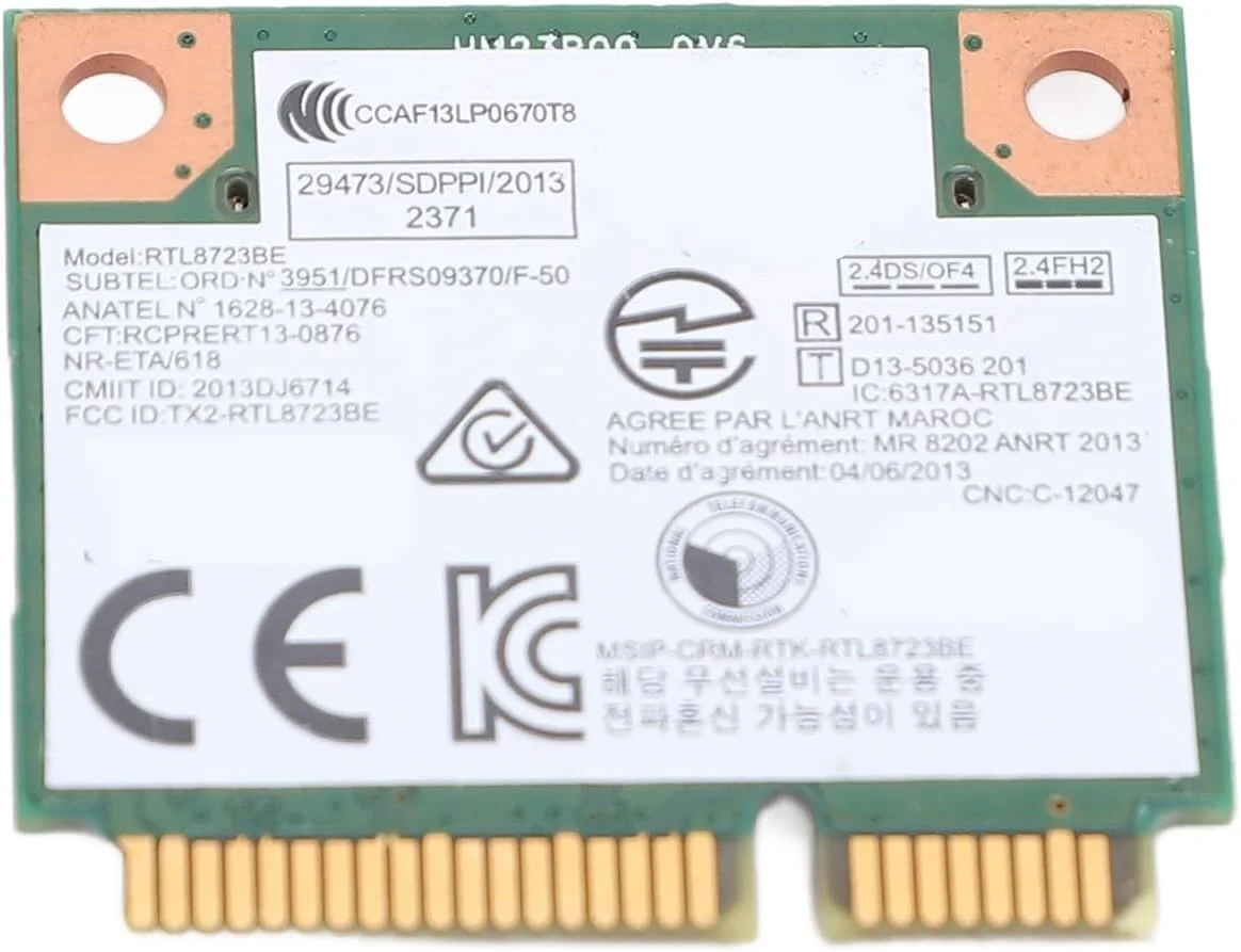 کارت شبکه بی سیم RTL8723BE 04W3813، کارت شبکه مینی PCIE 300 مگابیت بر ثانیه، برای ThinkCentre M73 M83 M93P M93Z EDGE، برای ThinkPad E440 E440C E540 S440 S540