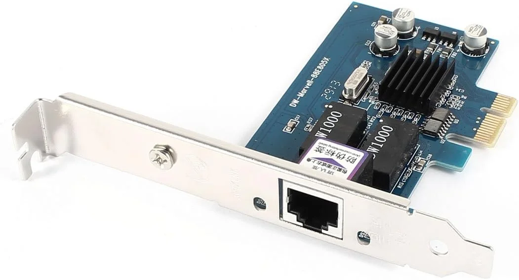 کارت شبکه گیگابیتی اترنت Marvell88E805 RJ45 PCI-E با سرعت 10/100/1000 مگابیت بر ثانیه