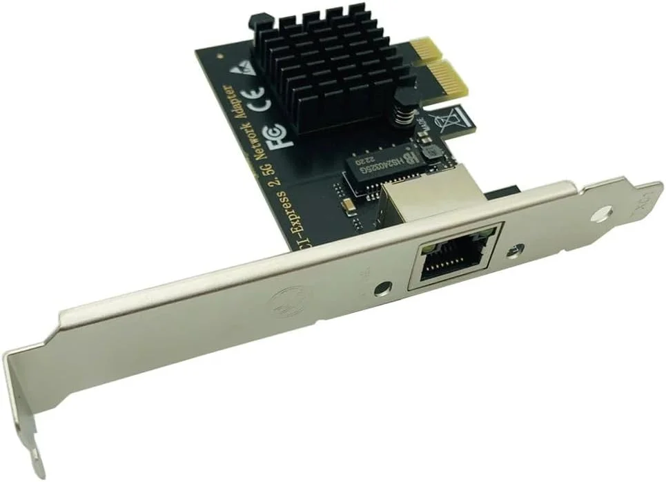 کارت شبکه PCI Express 2.5Gbps Gigabit Ethernet PCIE آداپتور LAN تک پورت RJ45 با چیپست Intel I225V برای کامپیوتر رومیزی