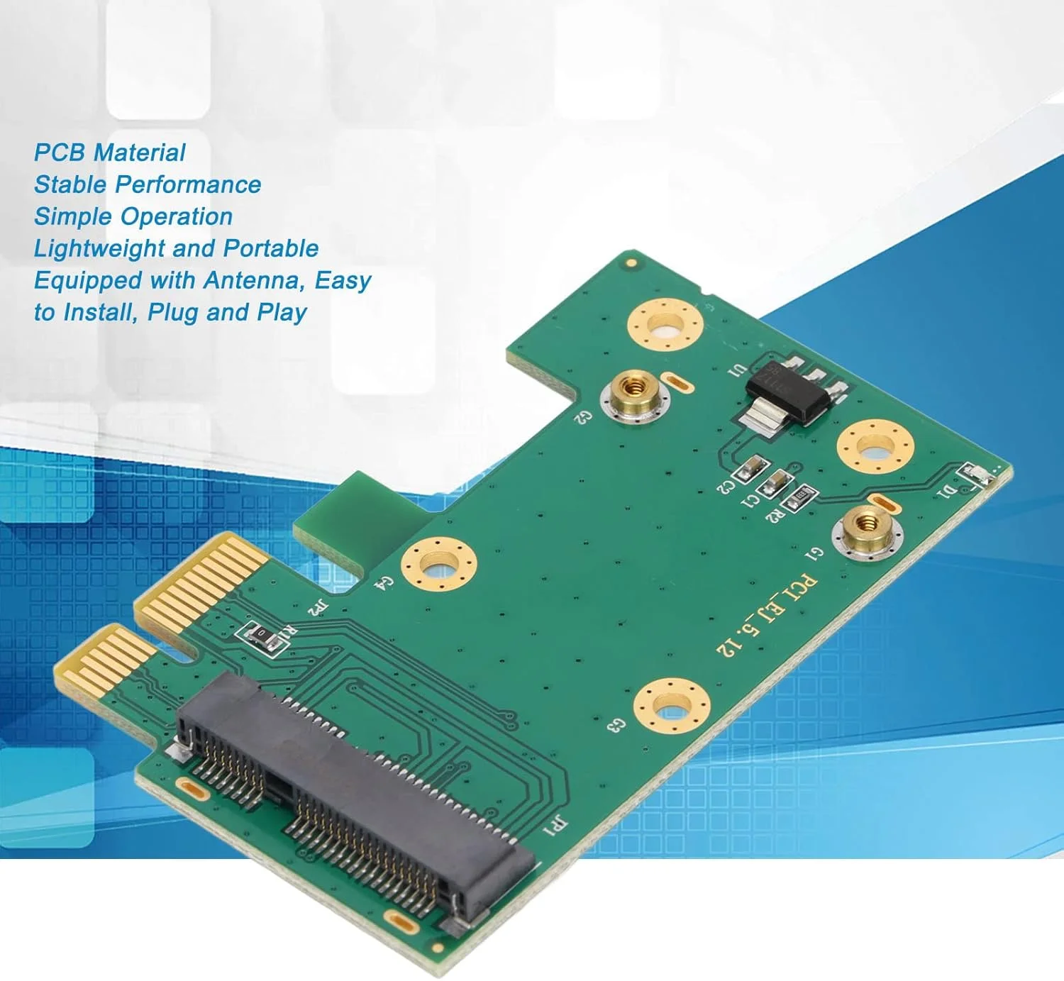 کارت آداپتور مینی PCIE به PCIe سوراندی، آداپتور کارت مینی PCI برای کارت WiFi کامپیوتر رومیزی، اتصال کارت شبکه بی سیم مینی PCIE به اسلات PCIE