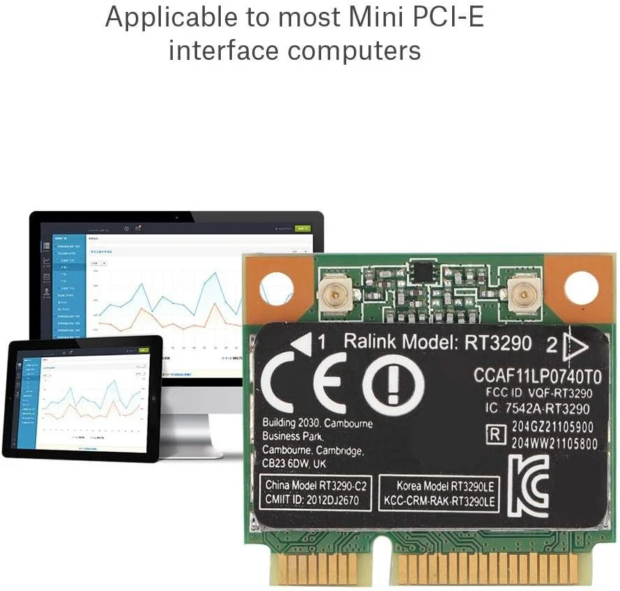 کارت شبکه بی‌سیم Tangxi PUSOKEI، کارت شبکه بی‌سیم WiFi با پورت RT3290 Mini PCI-E، کارت شبکه PCI-E بلوتوث با سرعت بالا 150 مگابیت بر ثانیه