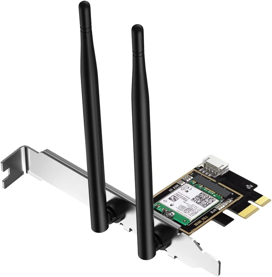 آداپتور شبکه وایرلس توبو EP-9636ES 3000Mbps WiFi 6 AX200 بلوتوث 5.1 PCI-E دو بانده 2.4G/5Ghz