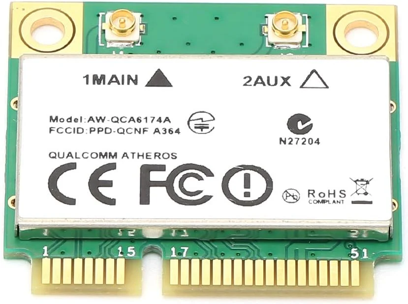 کارت شبکه وای فای PCIE، کارت شبکه وای فای انتقال پرسرعت 2.4/5 گیگاهرتز برای توشیبا، کامپیوترهای نوت بوک، فوجیتسو، ایسر