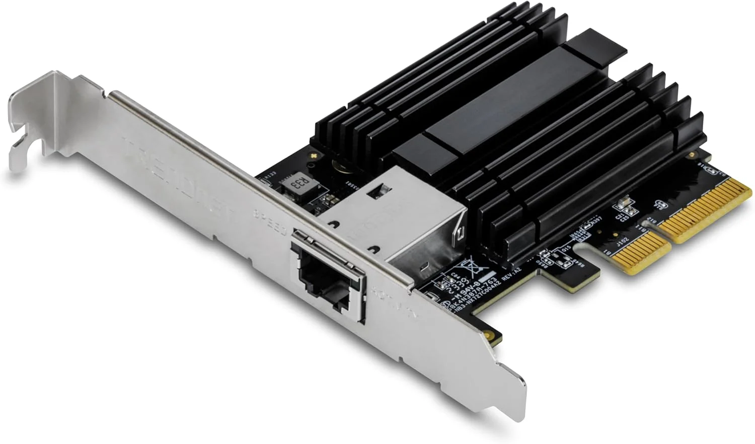 آداپتور شبکه 10G PCIe ترندنت مدل TEG-10GECTX، تبدیل یک اسلات PCI Express به یک پورت اترنت 10 گیگابیتی، پشتیبانی از تگ‌گذاری VLAN 802.1Q، پشتیبانی از ویندوز و ویندوز سرور