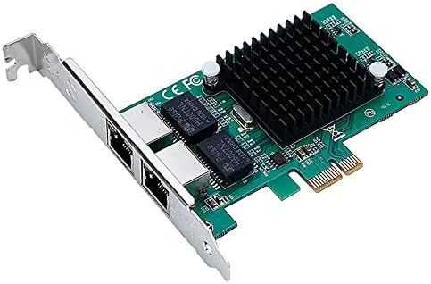 کارت شبکه دو پورت گیگابیتی TXA020-pcie-82575-1X PCI Verbalise NIC سرور اینتل 82575 10/100/1000Mbps PCI-E X1 X4 X16 کارت آداپتور شبکه Lan برای کامپیوتر رومیزی مناسب برای خودرو