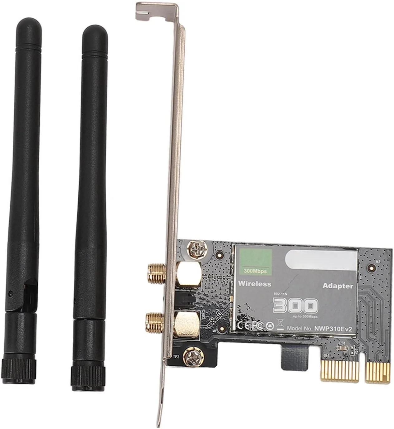 آداپتور وای فای کامپیوتر Vikye Cordless PCIE 300Mbps 2.4GHz با کارایی بالا، جدیدترین پروتکل 802.11N، انتقال داده قابل اعتماد با رابط PCI-Ex1، سازگار با WINS