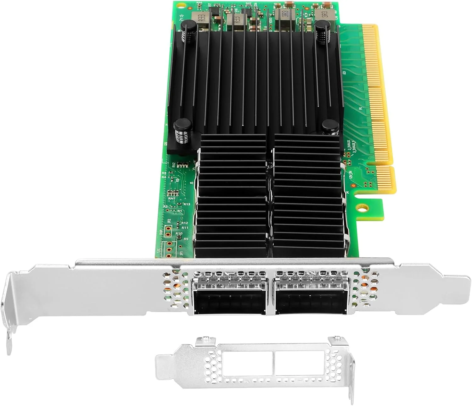 کارت شبکه Vogzone 100GbE برای Mellanox MCX556A-EDAT، کارت شبکه اترنت 100 گیگابیتی PCIe 4.0 x16 با چیپست Mellanox ConnectX-5 Ex، کارت شبکه دوگانه QSFP28 IB با پشتیبانی از RDMA