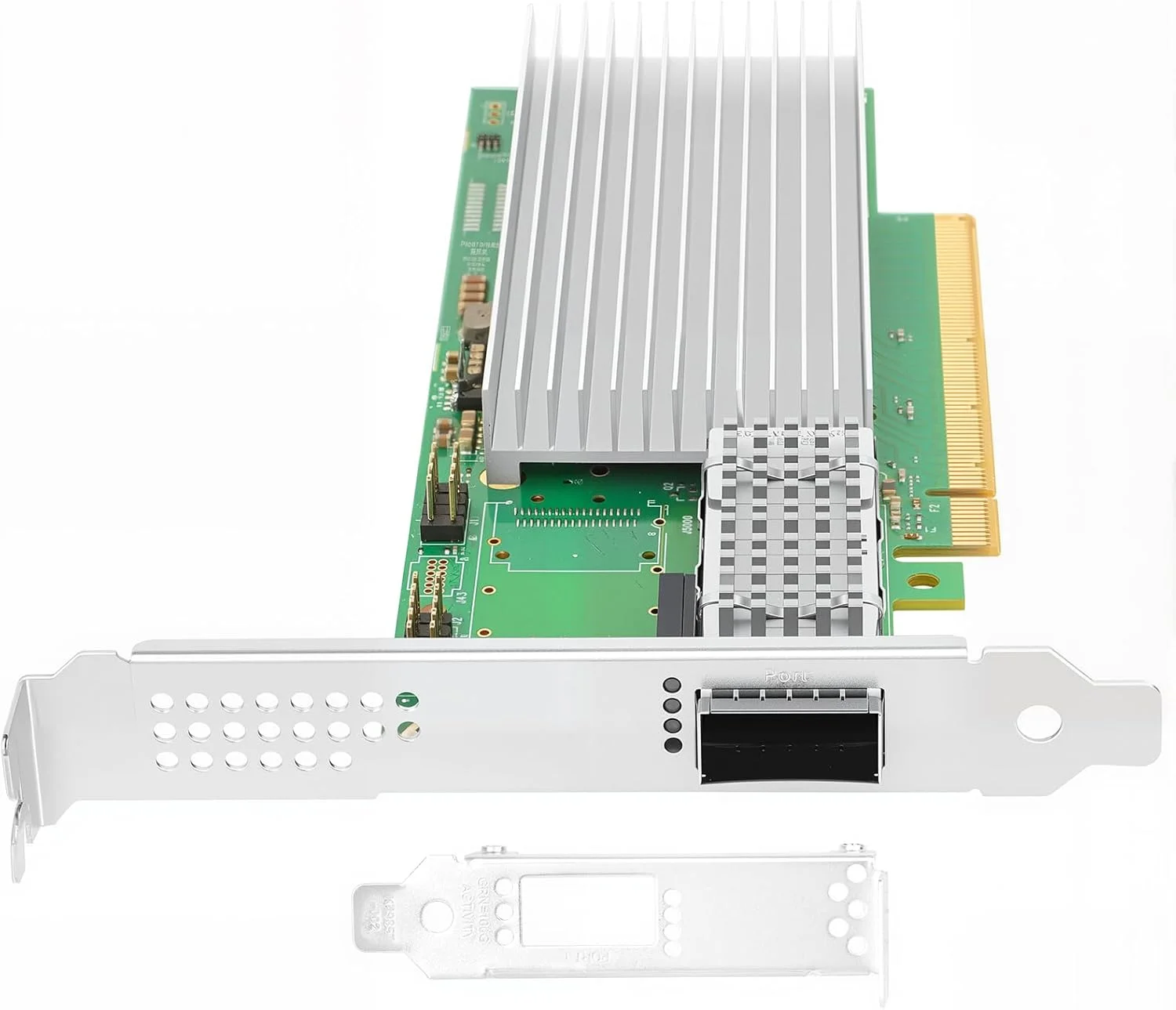 کارت شبکه Vogzone 100Gb PCI-E NIC برای Intel E810-CQDA1، تک پورت QSFP28 با سرعت 25GbE/50GbE/100GbE، با تراشه Intel E810 CAM1، آداپتور اترنت 100GbE PCI Express 4.0 X16 با پشتیبانی از RDMA iWARP/RoCEv2/UEFI