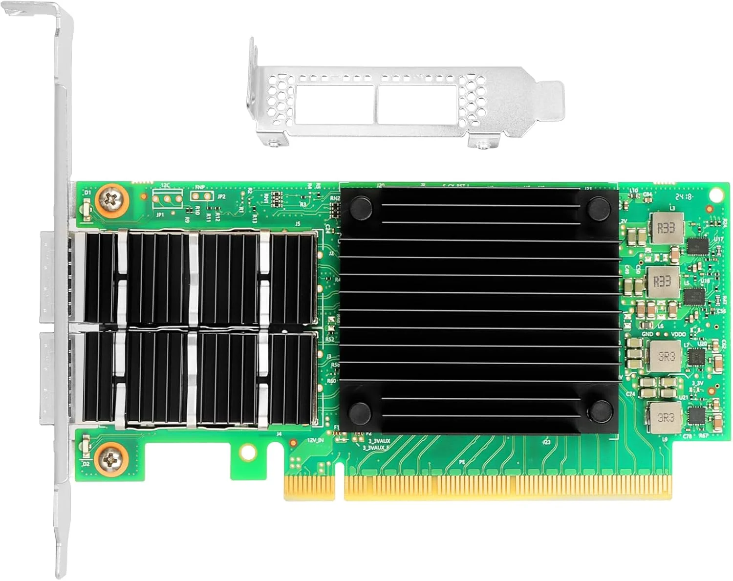 کارت شبکه Vogzone 100GbE برای Mellanox MCX556A-EDAT، کارت شبکه اترنت 100 گیگابیتی PCIe 4.0 x16 با چیپست Mellanox ConnectX-5 Ex، کارت شبکه دوگانه QSFP28 IB با پشتیبانی از RDMA