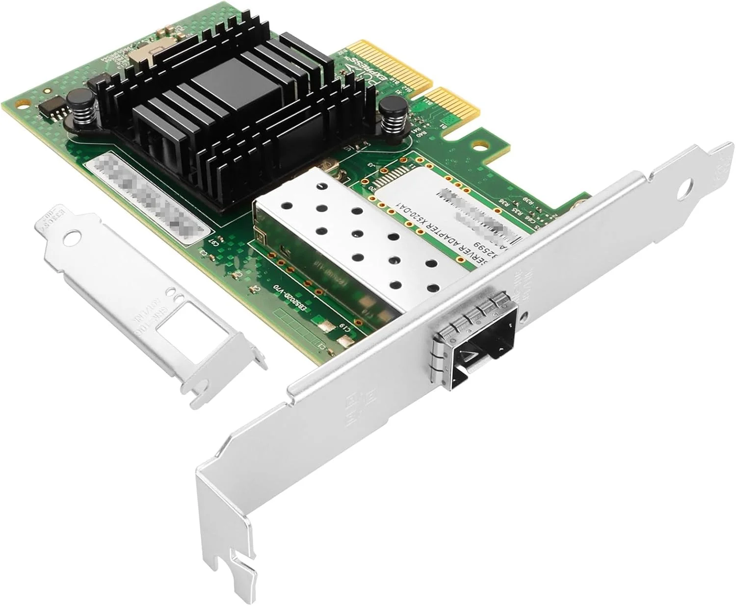 کارت شبکه Vogzone 10Gb PCI-E NIC با پورت تکی SFP+، مبتنی بر چیپ Intel 82599EN، آداپتور اترنت 10GbE PCI Express 2.0 X4، سازگار با Windows/Linux/VMware