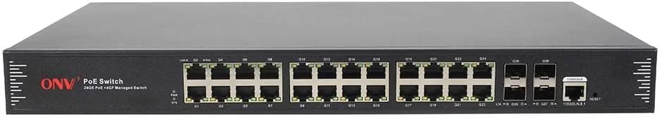 سوئیچ PoE مدیریتی گیگابیتی 28 پورت L2+ مدل POE33028PFM-at