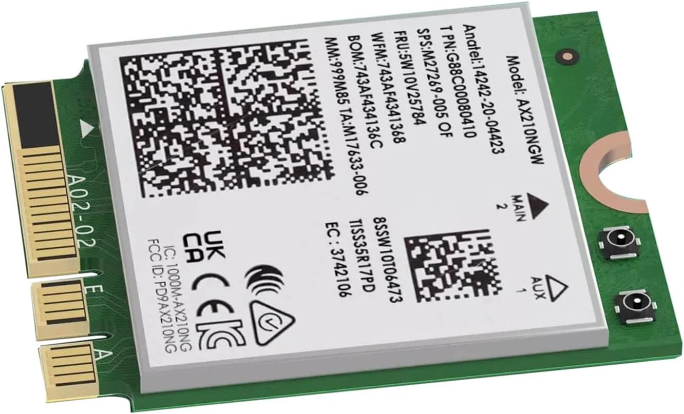 کارت شبکه وای فای 6 PCI-E، ماژول بلوتوث 5.3، کارت شبکه سه باندی 2.4G+5G+6G برای کامپیوتر