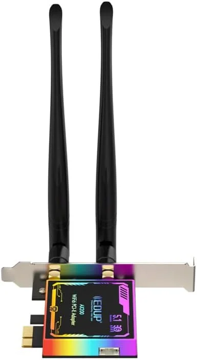 آداپتور وایرلس وای فای 6 کارت شبکه Pcie X1 گیرنده سیگنال اترنت 2974 مگابیت بر ثانیه بلوتوث 5.1 دو بانده 2.4G و 5G