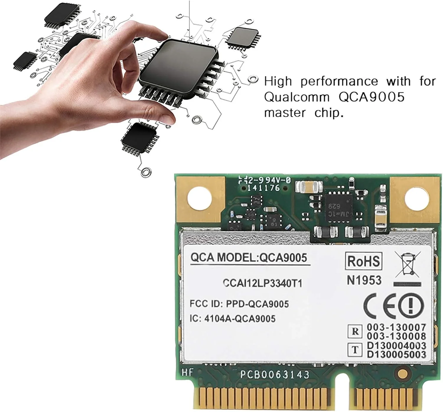 کارت شبکه بی‌سیم QCA9005 802.11AD بلوتوث 4.0 برای WIN7/WIN8/WIN10، کارت شبکه MINI PCI-E برای لپ‌تاپ/دستگاه تبلیغاتی/کامپیوتر رومیزی