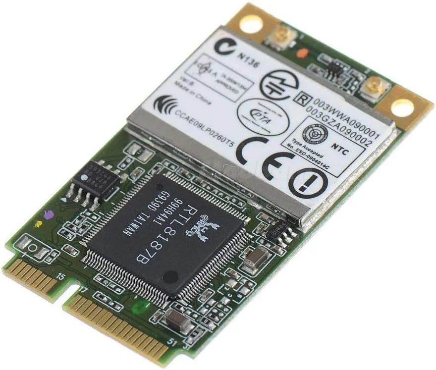 کارت آداپتور بی‌سیم برای کارت WLAN مینی PCI-Express RealTek RTL8187B 802.11 b/g وای‌فای بی‌سیم PCI-E شبکه اترنت وای‌فای