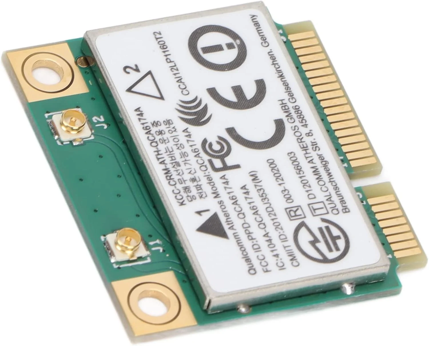 کارت شبکه وای فای QCA6174، اتصال بی سیم سریع PCIE WIFI، انتقال پایدار دو بانده، لوازم کامپیوتر قابل اعتماد Mini PCI-E 802.11N WLAN 1200Mbps BT 4.1 برای ویندوز 10