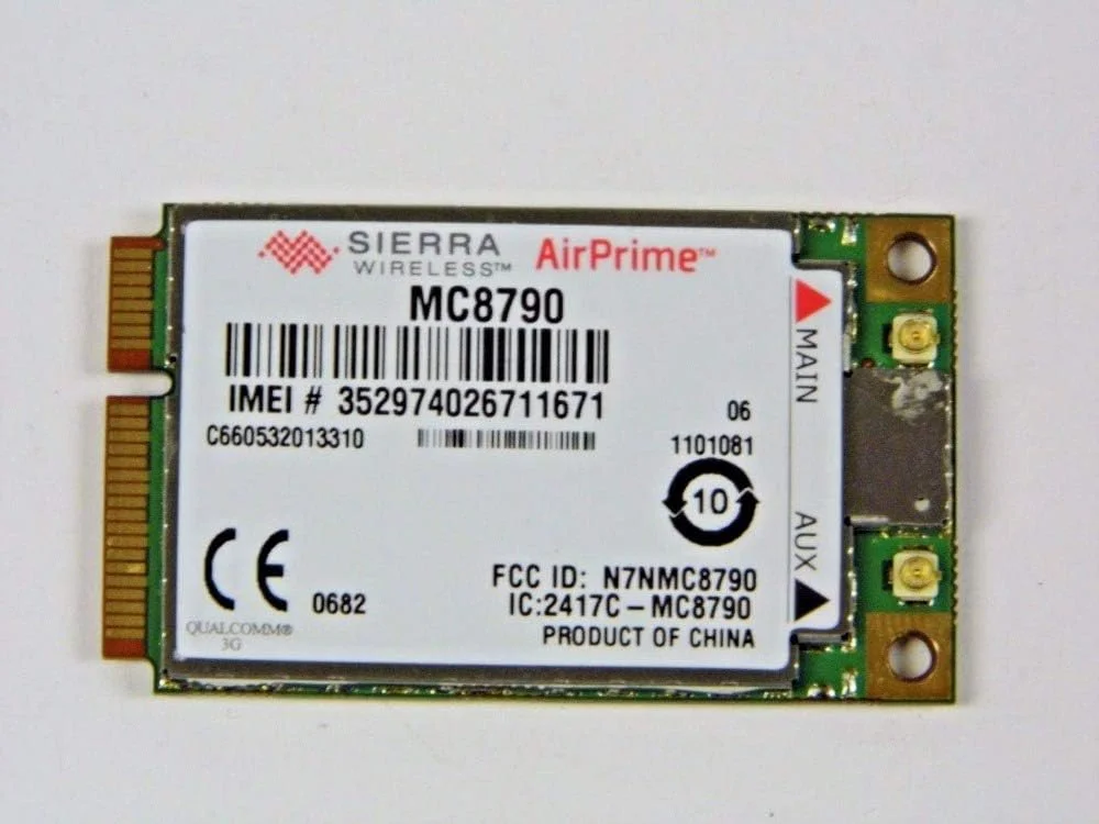 کارت آداپتور بی‌سیم برای ماژول‌های آنلاک شده Sierras MC8790 / کارت Mini PCI-E وای‌فای بی‌سیم HSPA / کارت شبکه با عملکرد 𝖦РЅ