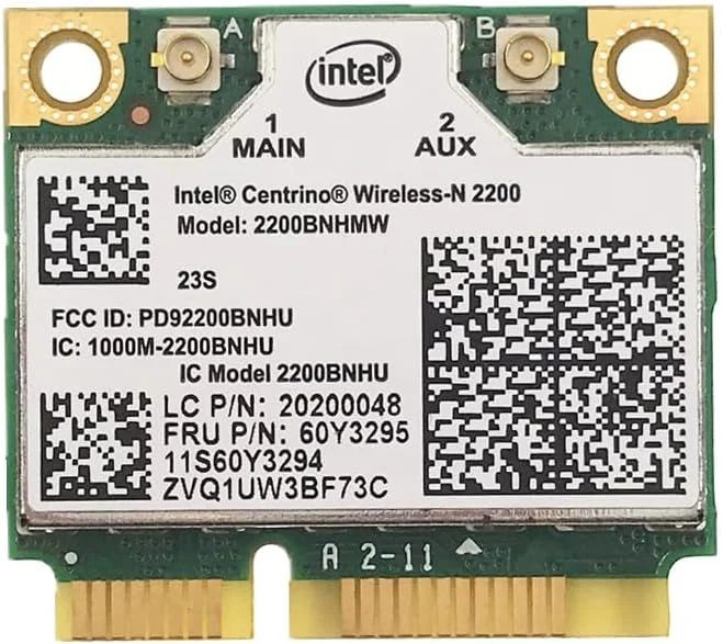 کارت شبکه بی سیم مینی PCIe مدل 60y3295 WIFI مناسب برای Intel Wireless-N 2200 2200BNHMW T430 W530 T530 X230T