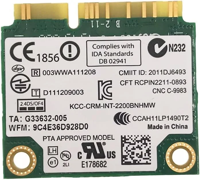 کارت شبکه بی سیم مینی PCIe مدل 60y3295 WIFI مناسب برای Intel Wireless-N 2200 2200BNHMW T430 W530 T530 X230T
