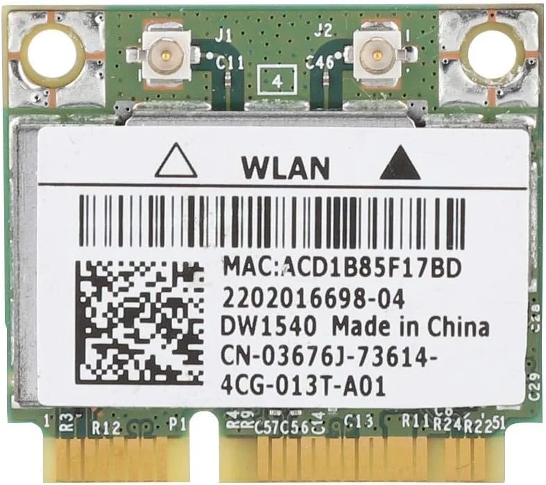 کارت شبکه بی‌سیم، 300 مگابیت بر ثانیه 2.4/5 گیگاهرتز دو بانده مینی PCI-E Wifi برای Dell DW1540/1530، پشتیبانی از 802.11a/b/g/n، ویندوز 2000/XP/VISTA/7