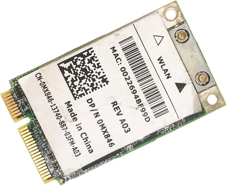 کارت شبکه وای فای Wireless-N 300Mbps برای DELLs DW1505 MX846 Broadcom BCM94321MC BCM94321 2.4G/5G 802.11a/g/n Mini PCI-E WLAN