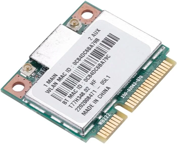 کارت شبکه بی‌سیم دو بانده 2.4G/5Ghz، کارت وای فای مینی PCI-E با سرعت 300 مگابیت بر ثانیه و بلوتوث 4.0 برای کامپیوترهای رومیزی