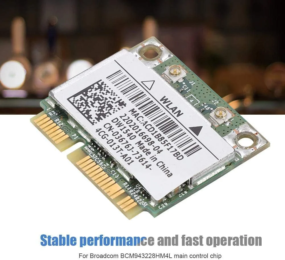 کارت شبکه بی‌سیم، 300 مگابیت بر ثانیه 2.4/5 گیگاهرتز دو بانده مینی PCI-E Wifi برای Dell DW1540/1530، پشتیبانی از 802.11a/b/g/n، ویندوز 2000/XP/VISTA/7