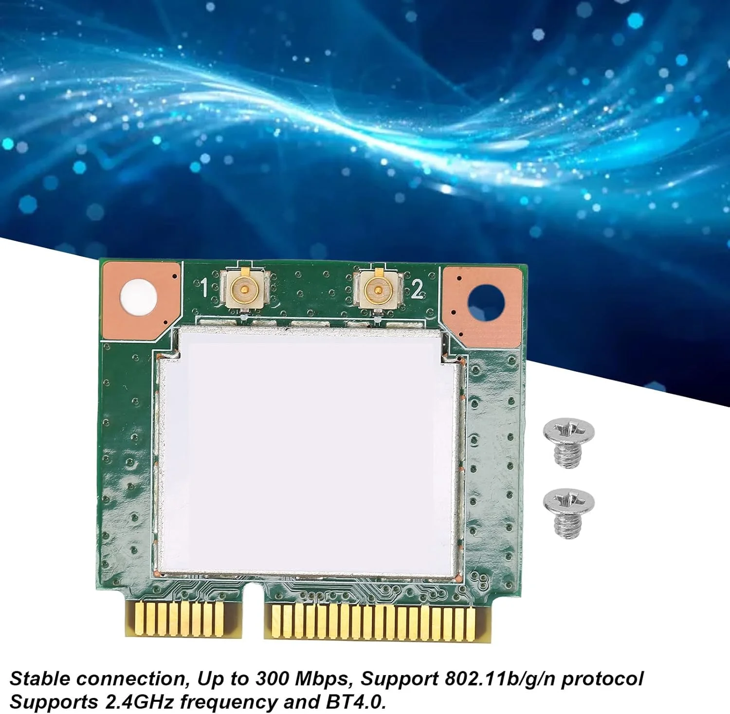 کارت شبکه بی سیم ?بلوتوث 4.0 300Mbps کارت وای فای PCIe ?کارت آداپتور شبکه بی سیم انتقال پرسرعت آداپتور وای فای Mini PCI Express