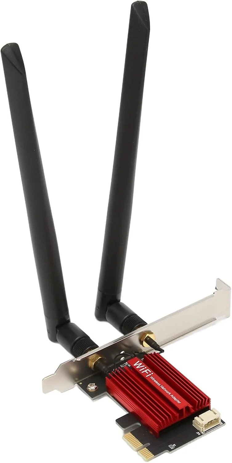 کارت شبکه بی‌سیم PCIE، رابط PCIEx1 دو بانده 2.4G 5G، ماژول کارت شبکه PCIE 1200 مگابیت بر ثانیه