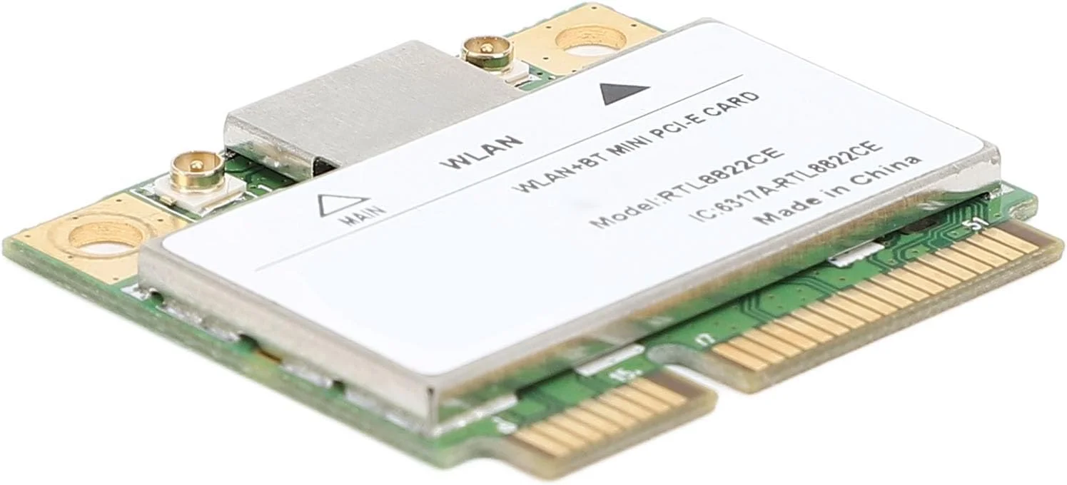 کارت شبکه بی‌سیم PCIE، کارت PCIE دو بانده 2.4G 5G با سرعت 1200 مگابیت بر ثانیه RTL8822CE، ماژول کارت شبکه بی‌سیم PCIE بلوتوث 5.0 برای 10، 11 و لینوکس
