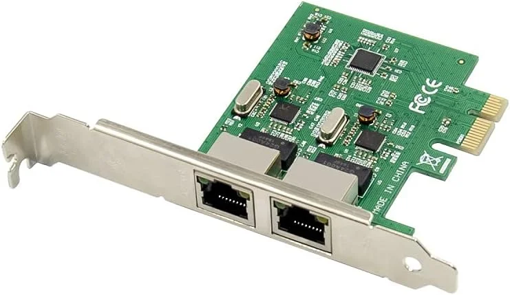 کارت شبکه دو پورت گیگابیتی X-MEDIA XM-NA3820 PCI-E، آداپتور شبکه سرور PCI Express (PCIe x1)، چیپست Realtek RTL8111F، پشتیبانی از ویندوز 10 و لینوکس