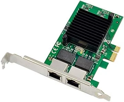 کارت شبکه دو پورت گیگابیتی 10/100/1000Mbps X-MEDIA با چیپست Intel 82575EB، کارت شبکه/آداپتور شبکه سرور PCI Express PCIe x1، پشتیبانی از ویندوز 10 و لینوکس [XM-NA3821]