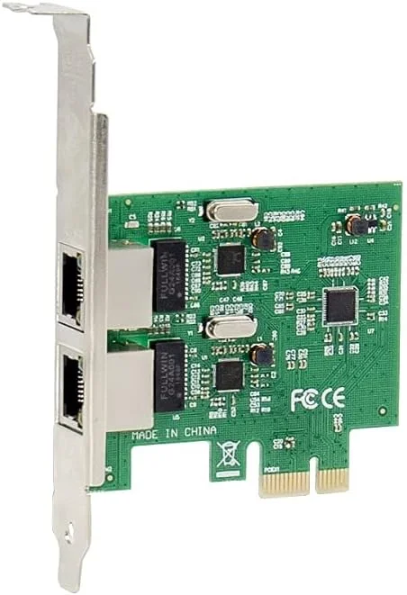 کارت شبکه دو پورت گیگابیتی X-MEDIA XM-NA3820 PCI-E، آداپتور شبکه سرور PCI Express (PCIe x1)، چیپست Realtek RTL8111F، پشتیبانی از ویندوز 10 و لینوکس