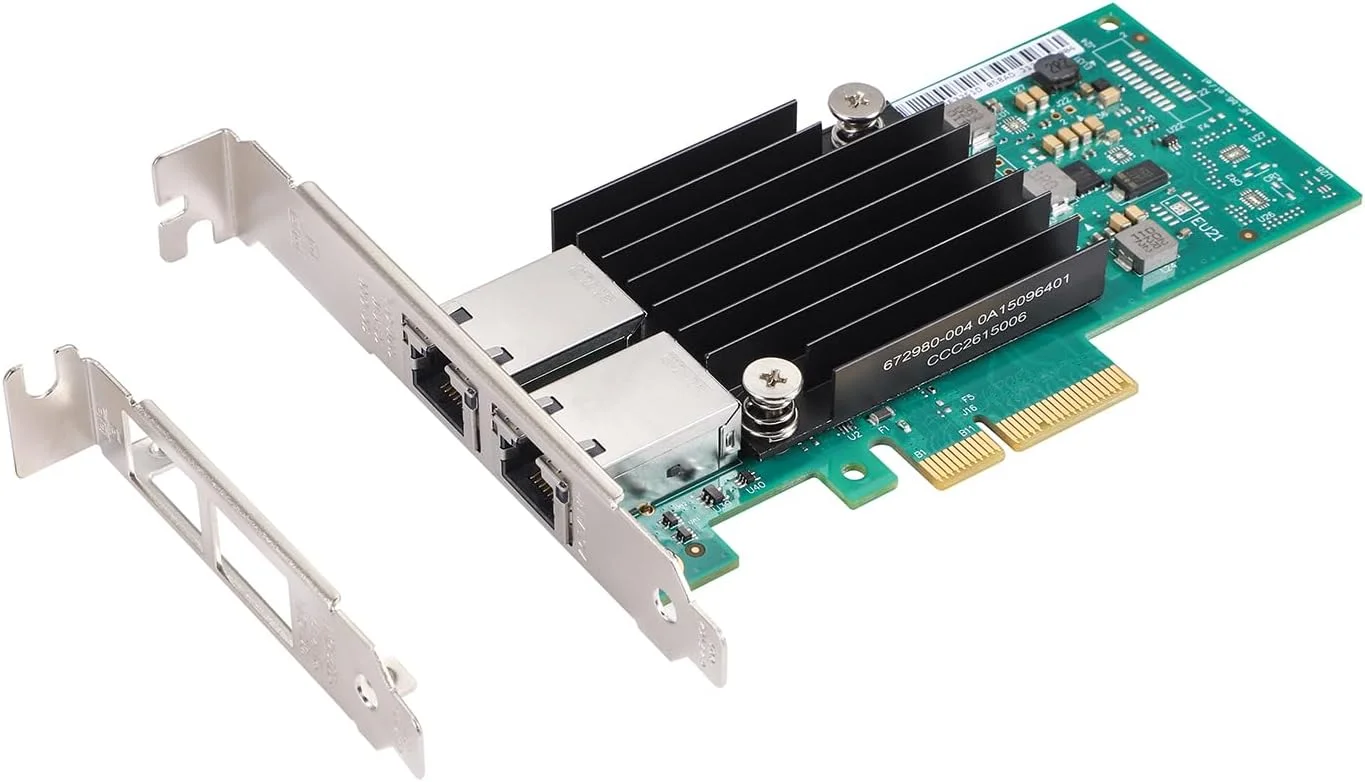 کارت شبکه 10 گیگابیت PCIe با تراشه Intel X550-T2، آداپتور شبکه 10GBe دوگانه RJ45 NIC، PCIe v3.0 X4، کارت اترنت گیگابیتی PCI Express برای ویندوز/اوبونتو/لینوکس/VMware/Freebsd/Synology