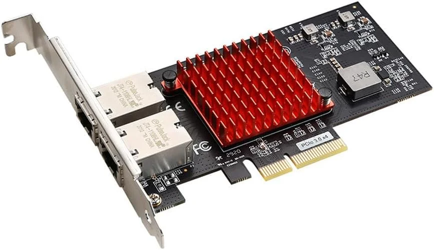 کارت شبکه دو پورت RJ45 اترنت X550-T2 PCIe 3.0 X4، آداپتور LAN سرور 10G 10000M، چیپست Intel X550 Pci-e 4x با سرعت 10 گیگابیت بر ثانیه