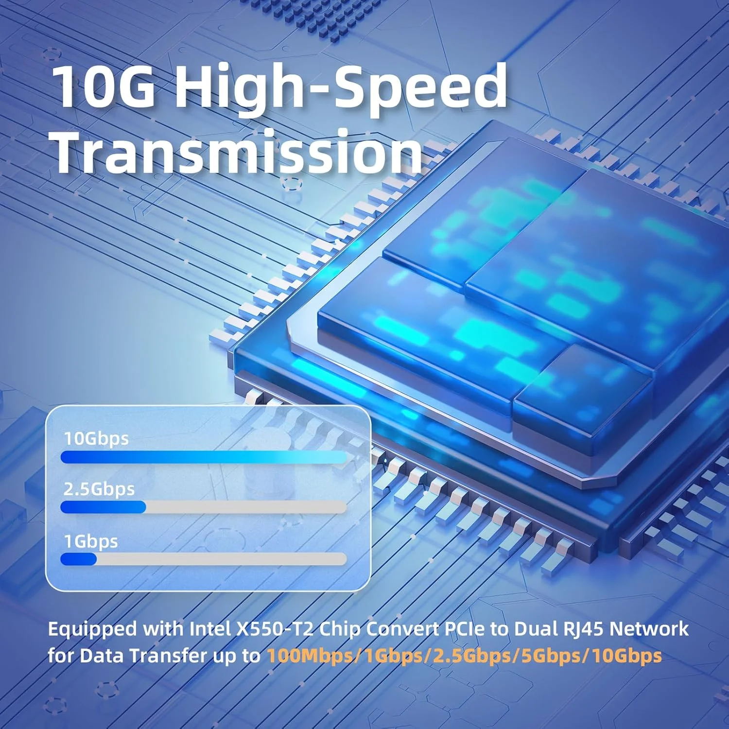 کارت شبکه 10 گیگابیت PCIe با تراشه Intel X550-T2، آداپتور شبکه 10GBe دوگانه RJ45 NIC، PCIe v3.0 X4، کارت اترنت گیگابیتی PCI Express برای ویندوز/اوبونتو/لینوکس/VMware/Freebsd/Synology