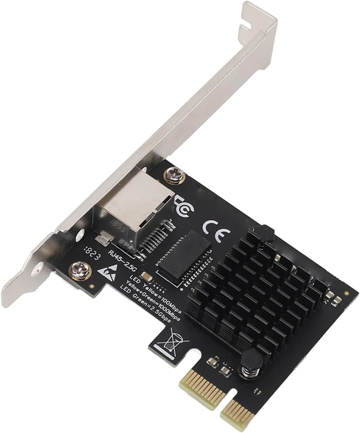 کارت شبکه PCIe برای 7، 8، 10 و 11، کارت شبکه PCI Express با پورت RJ45 گیگابیتی 2.5G RTL8125B به همراه نشانگرهای LED