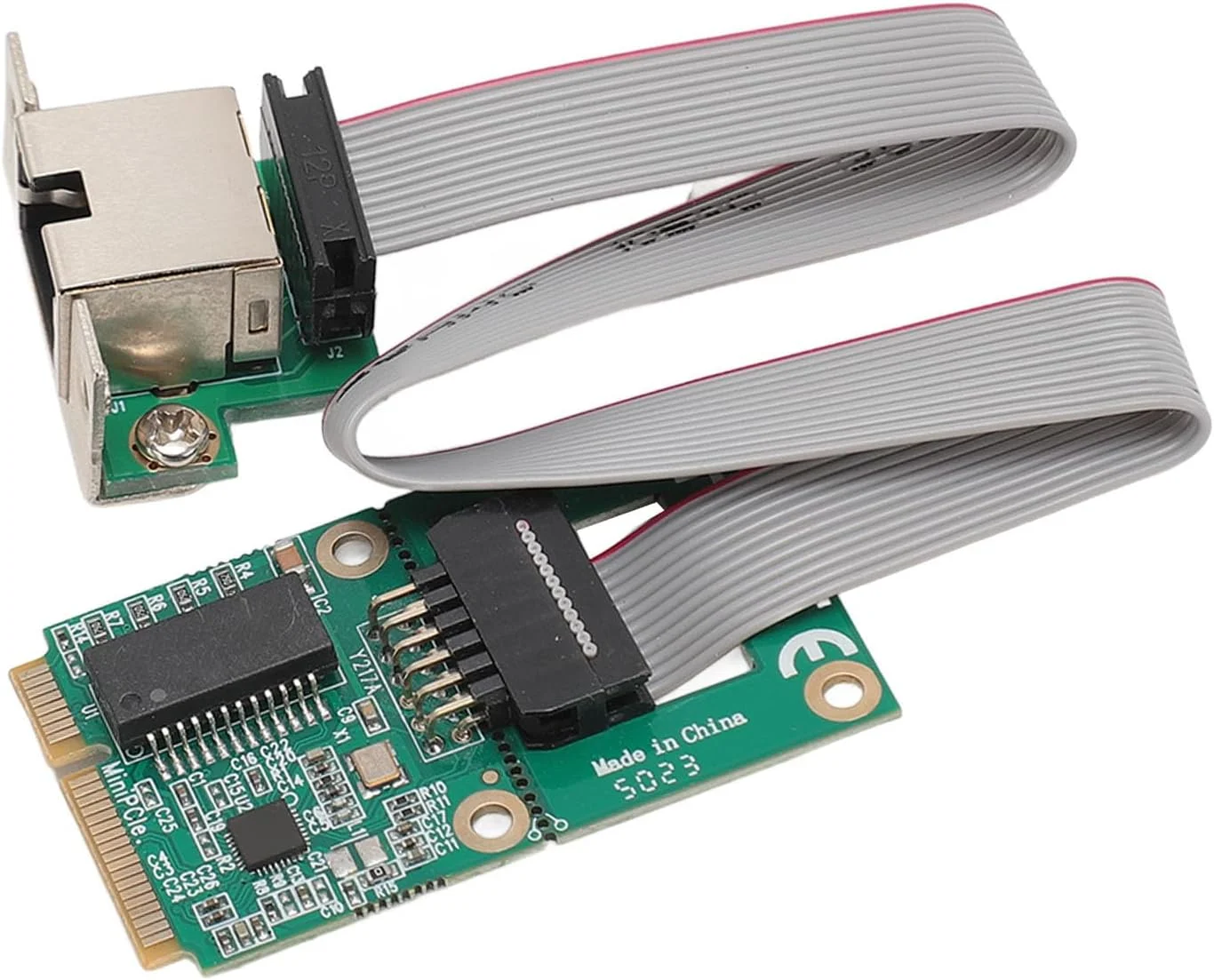 کارت شبکه مینی PCIE گیگابیتی اترنت، کارت شبکه 10 100 1000 مگابیت بر ثانیه با حالت دوطرفه کامل و نیمه، کارت NIC LAN RJ45 مبدل آداپتور LAN برای کامپیوتر رومیزی